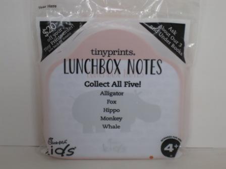 2018 Chick-fil-A - Tinyprints Lunchbox Notes - Hippo